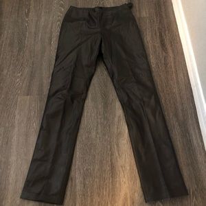 dark brown leather pants